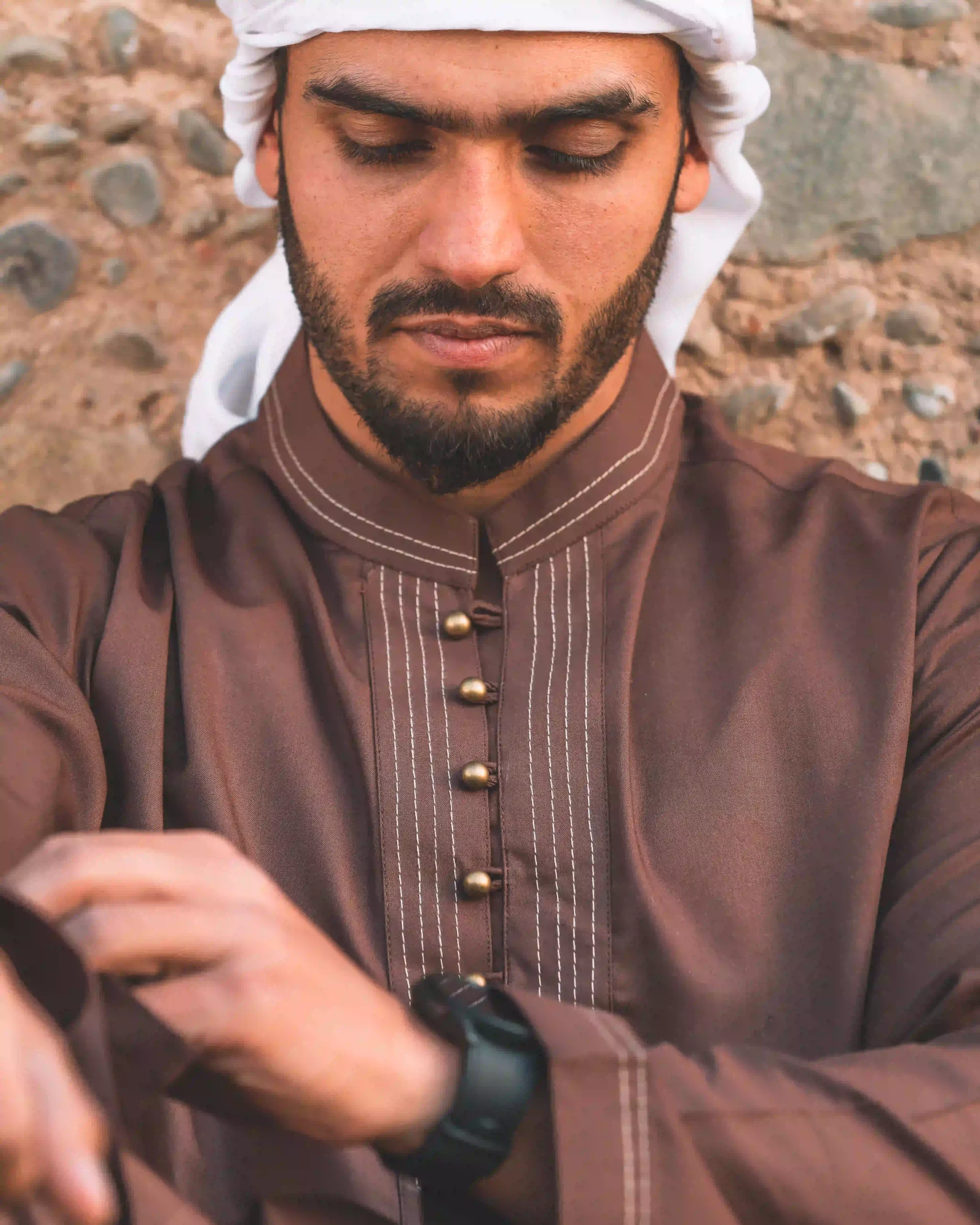 brown kurta pajama