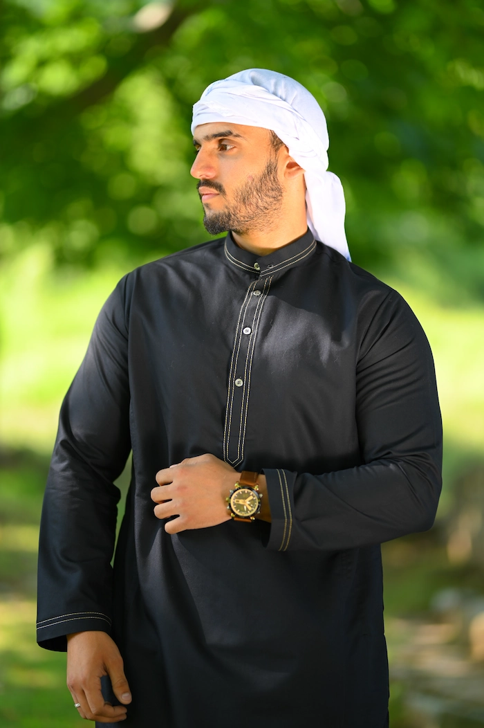black kurta for gents