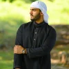 man wearing black kurta