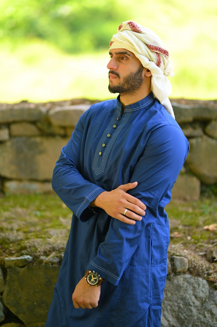casual wear blue kurta pajama