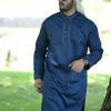 casual wear blue kurta pajama