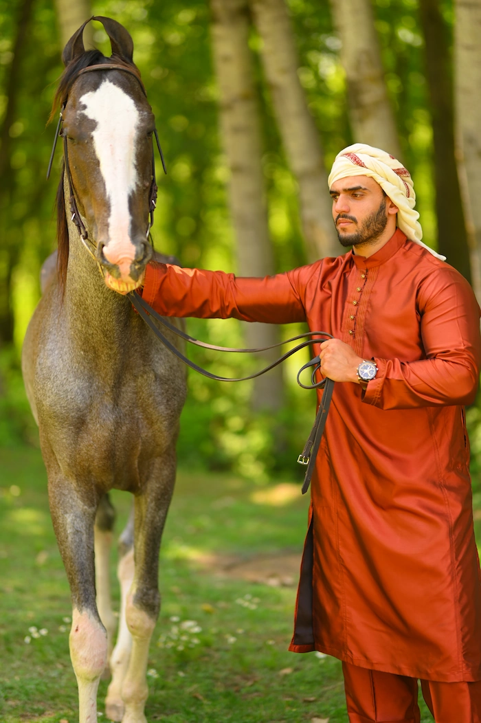 brick red kurta pajama for gents