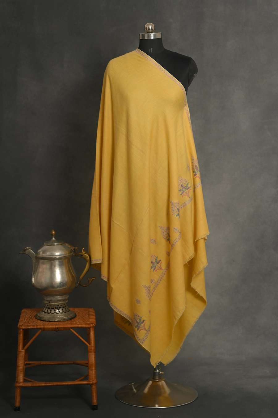 yellow pure pashminaÂ