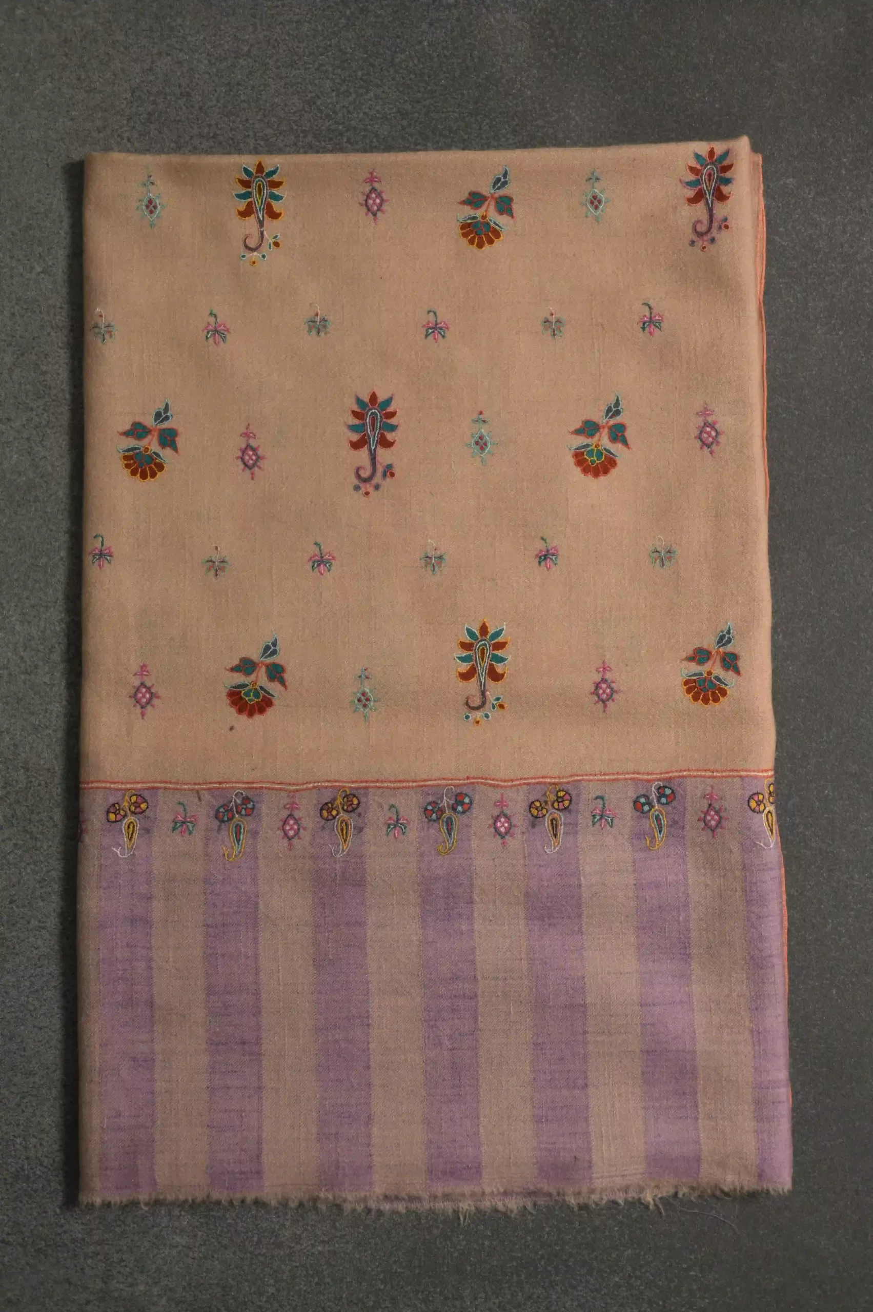 multicolor pashmina shawl with embriodery