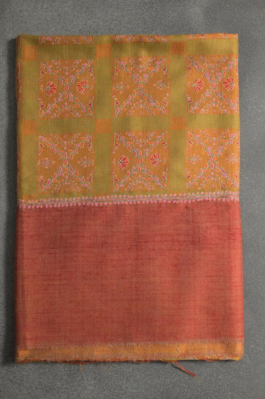 multicolor pashmina shawl with embriodery