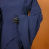 blue modest wear dress