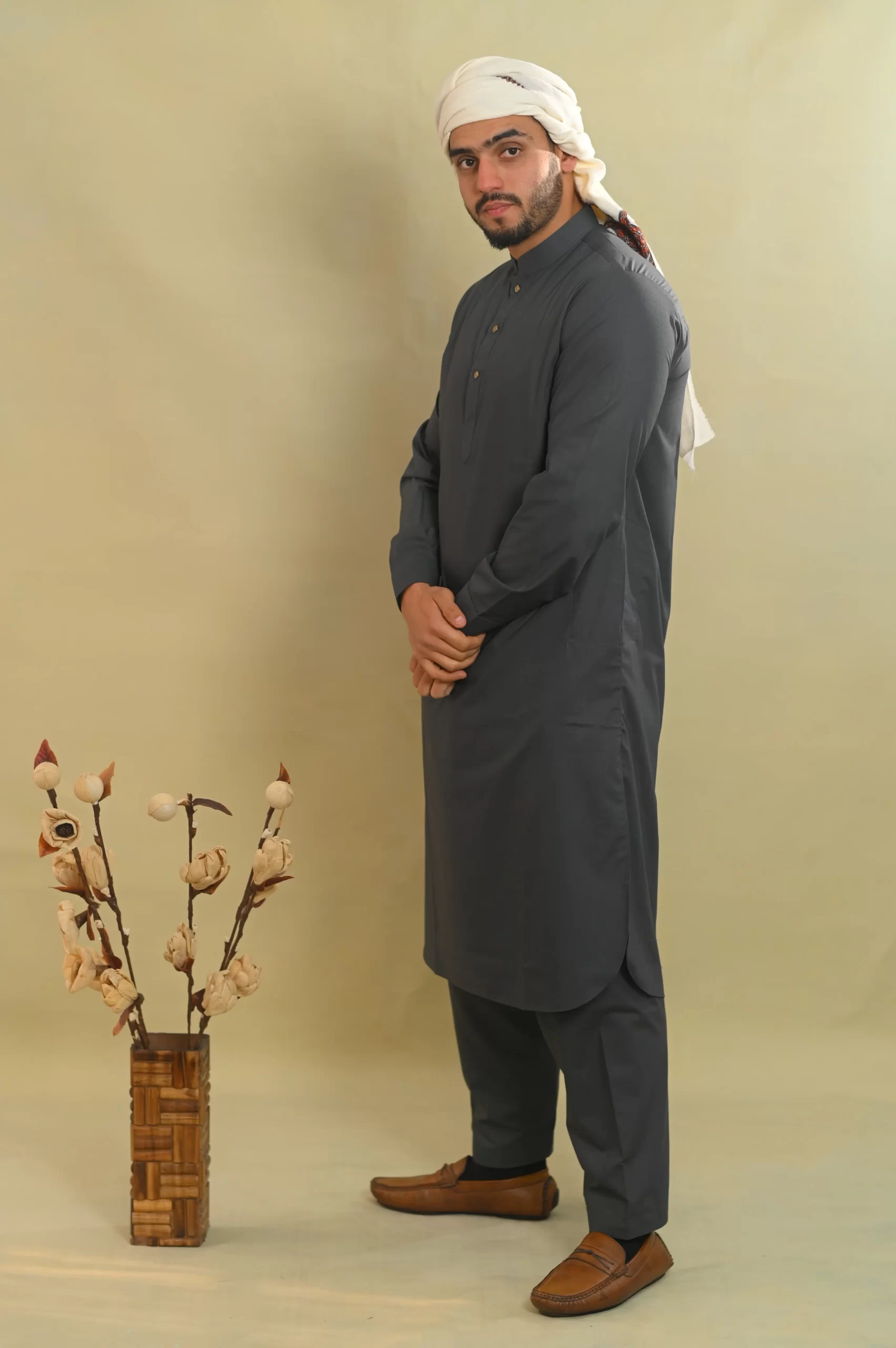 dark grey kurta