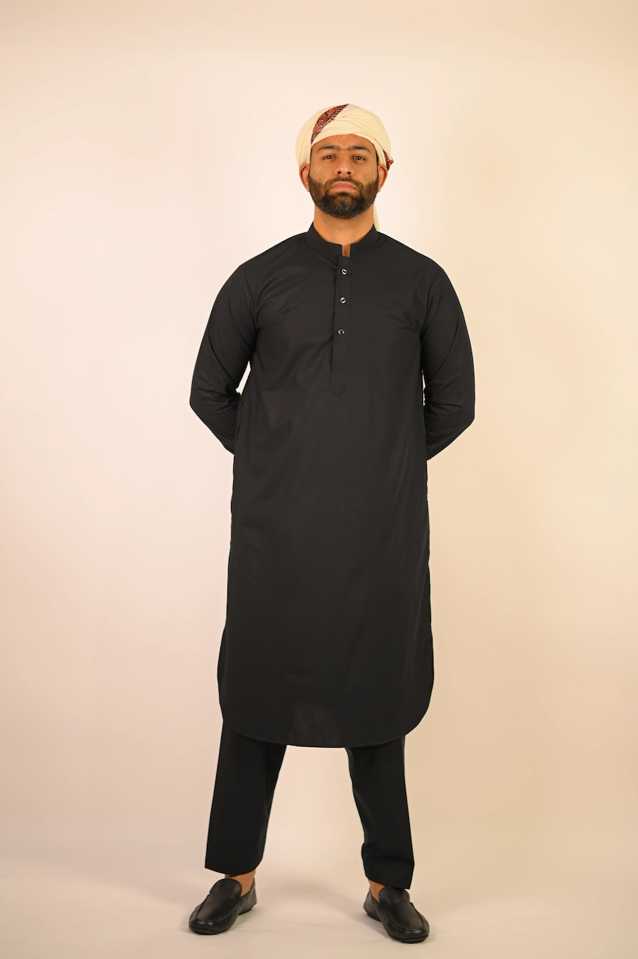 premium black kurta for gentleman