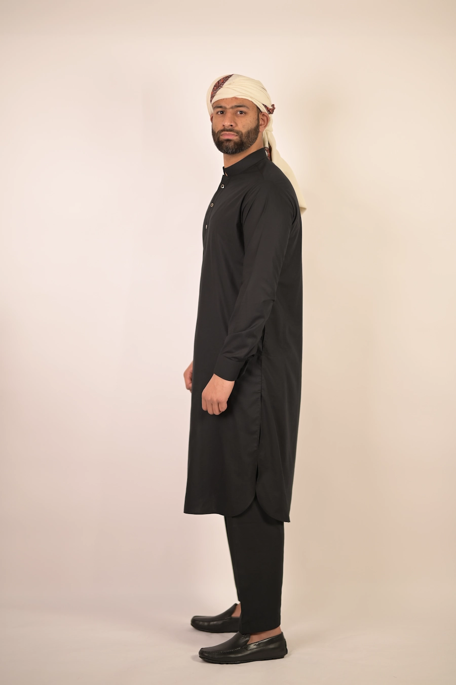 premium black kurta