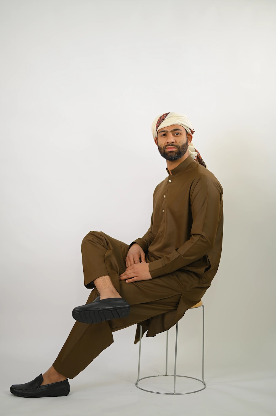 premium brown kurta with pajama for marriage