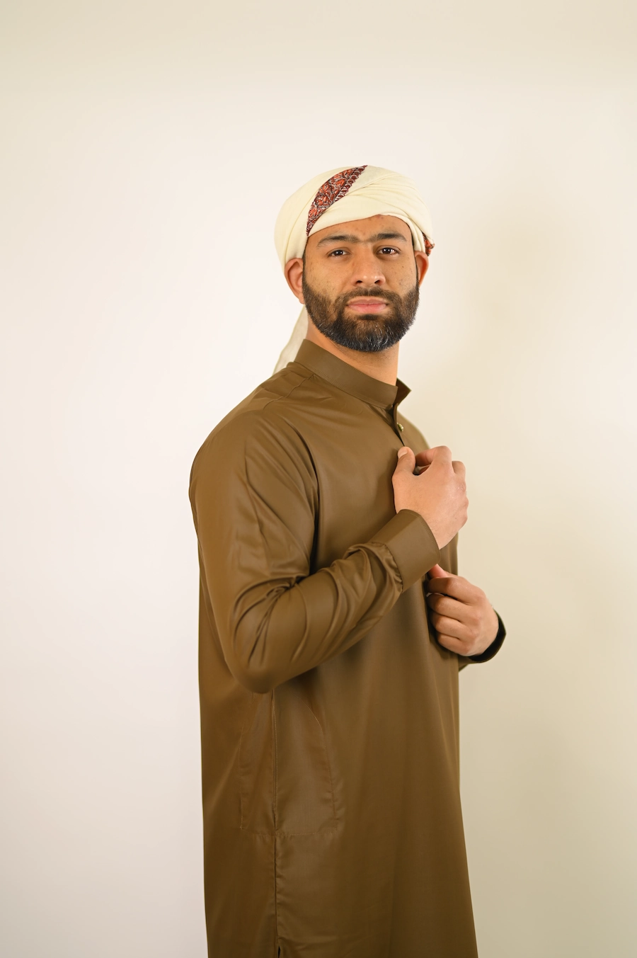 premium brown kurta with pajama for gentleman