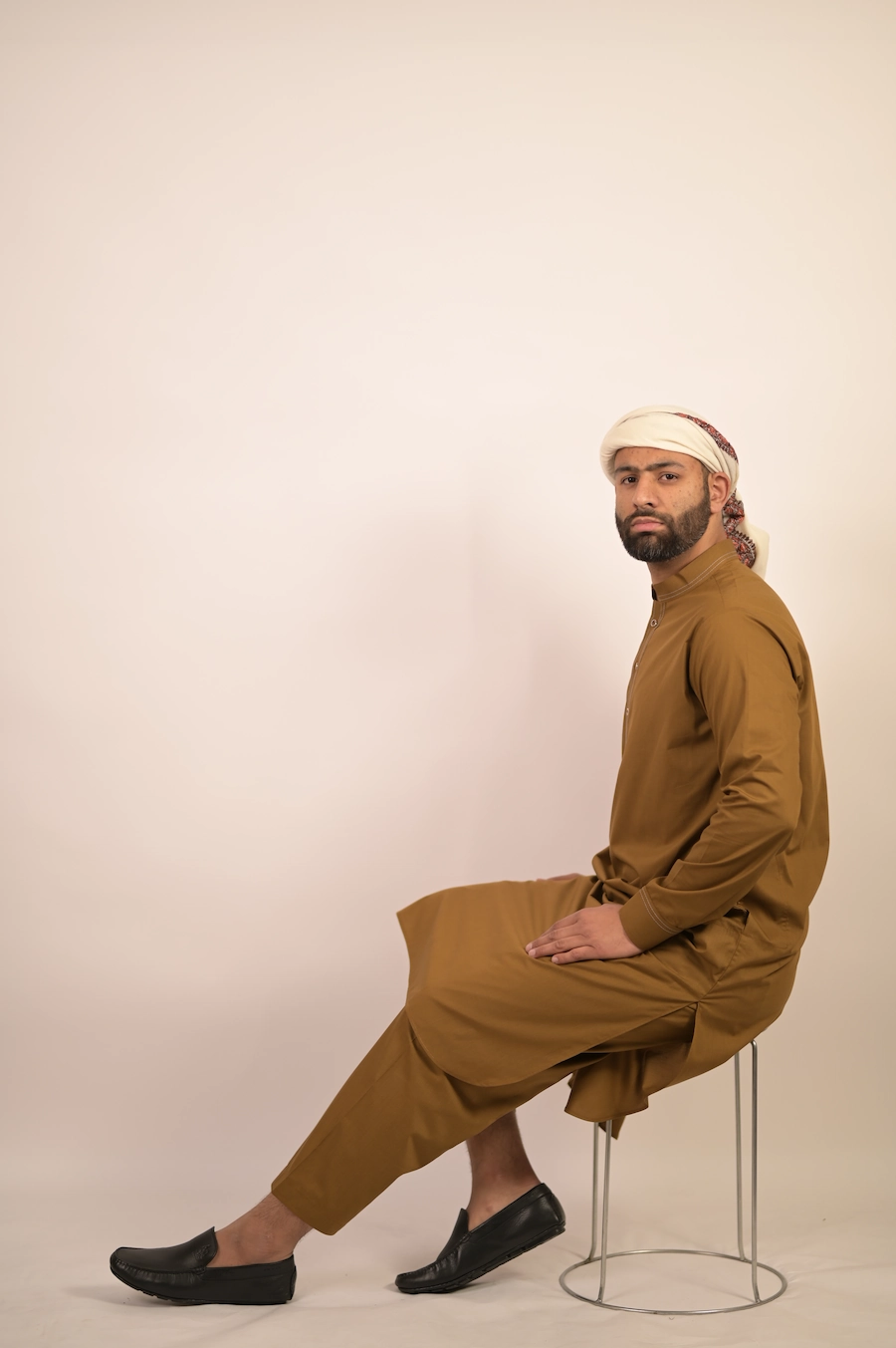 brown kurta pyjama for men