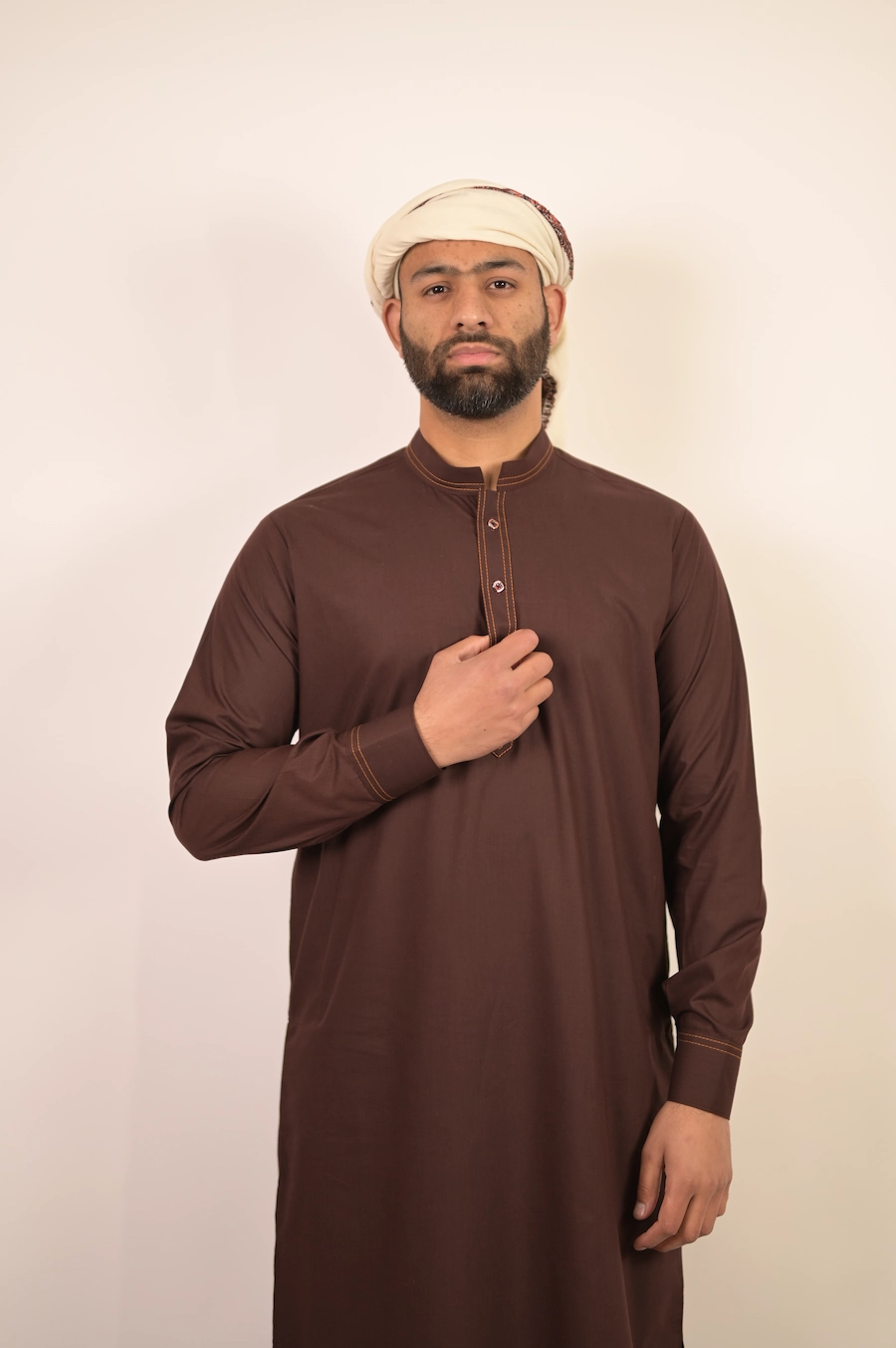 brown kurta for males