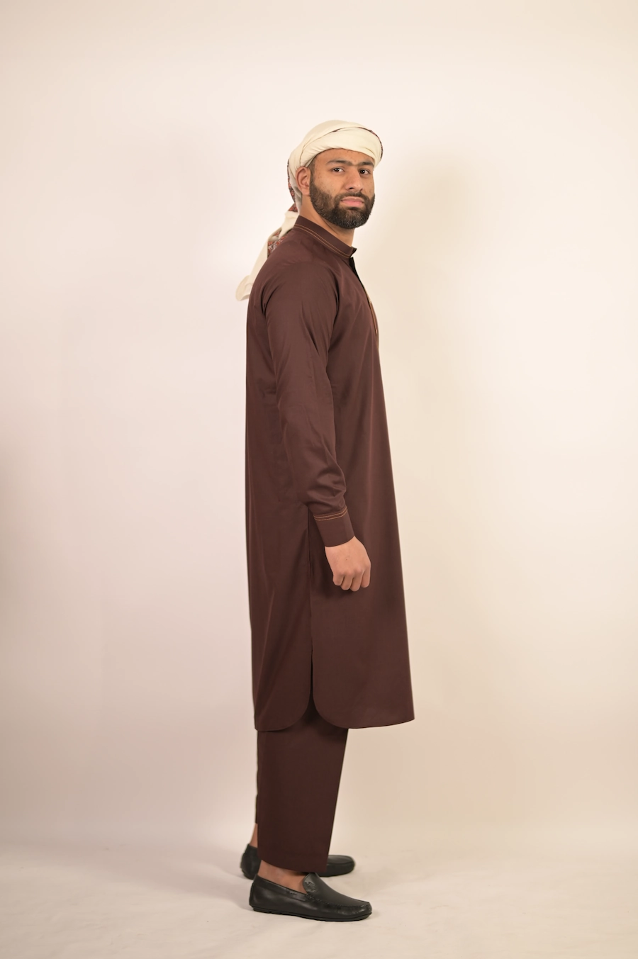 pathani brown kurta for men