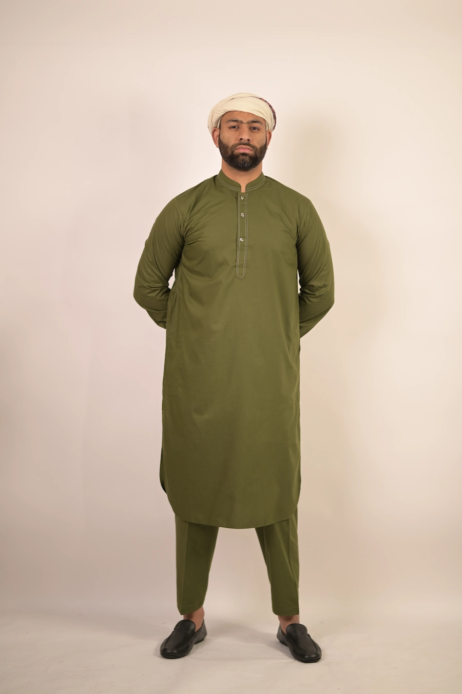 olive green kurta for marriage