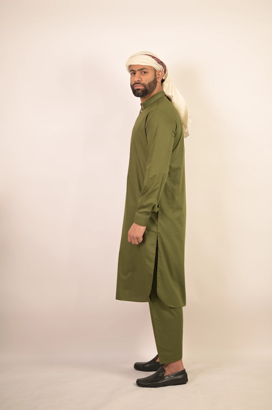 olive green kurta