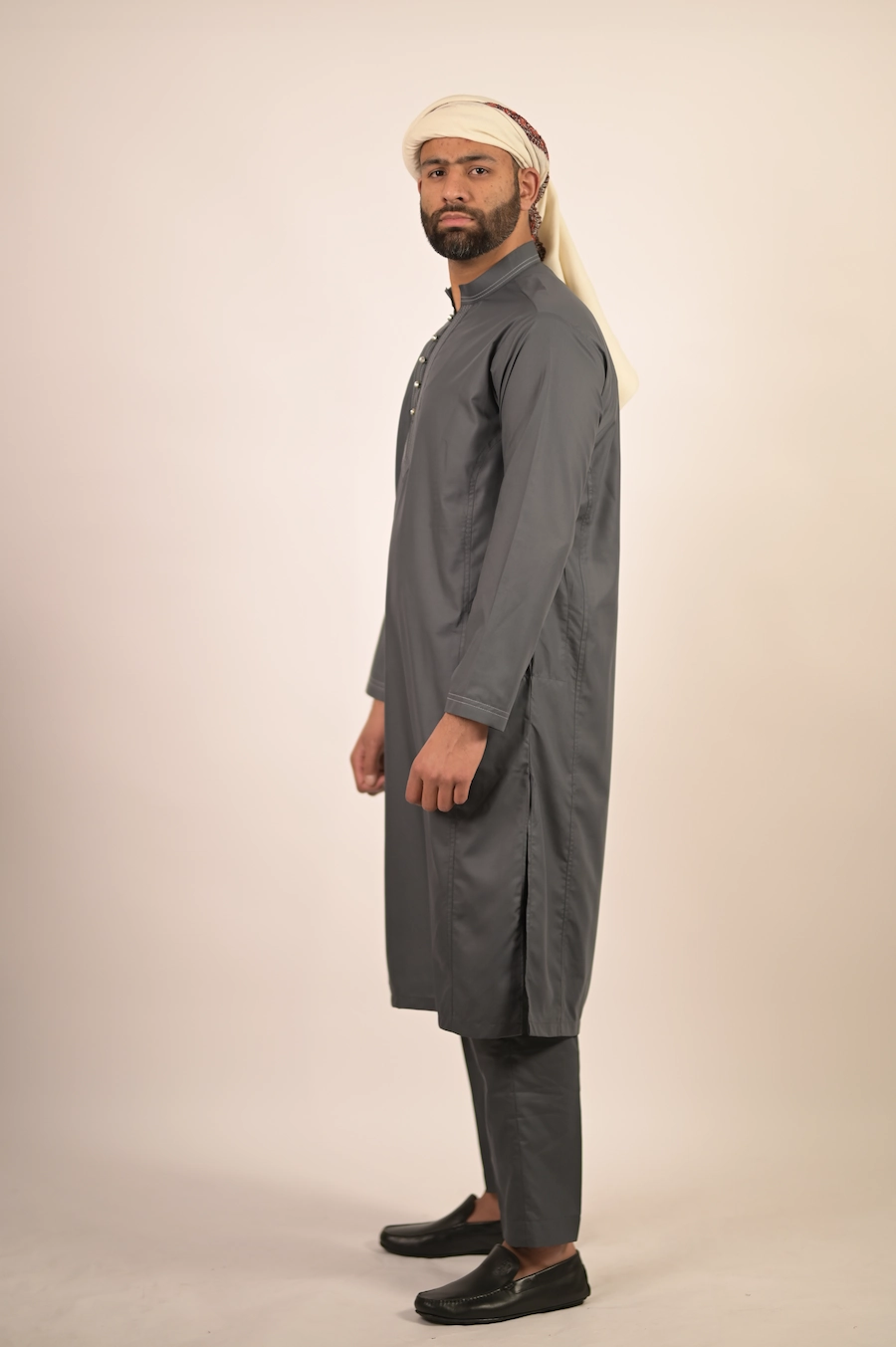 grey kurta pyjama