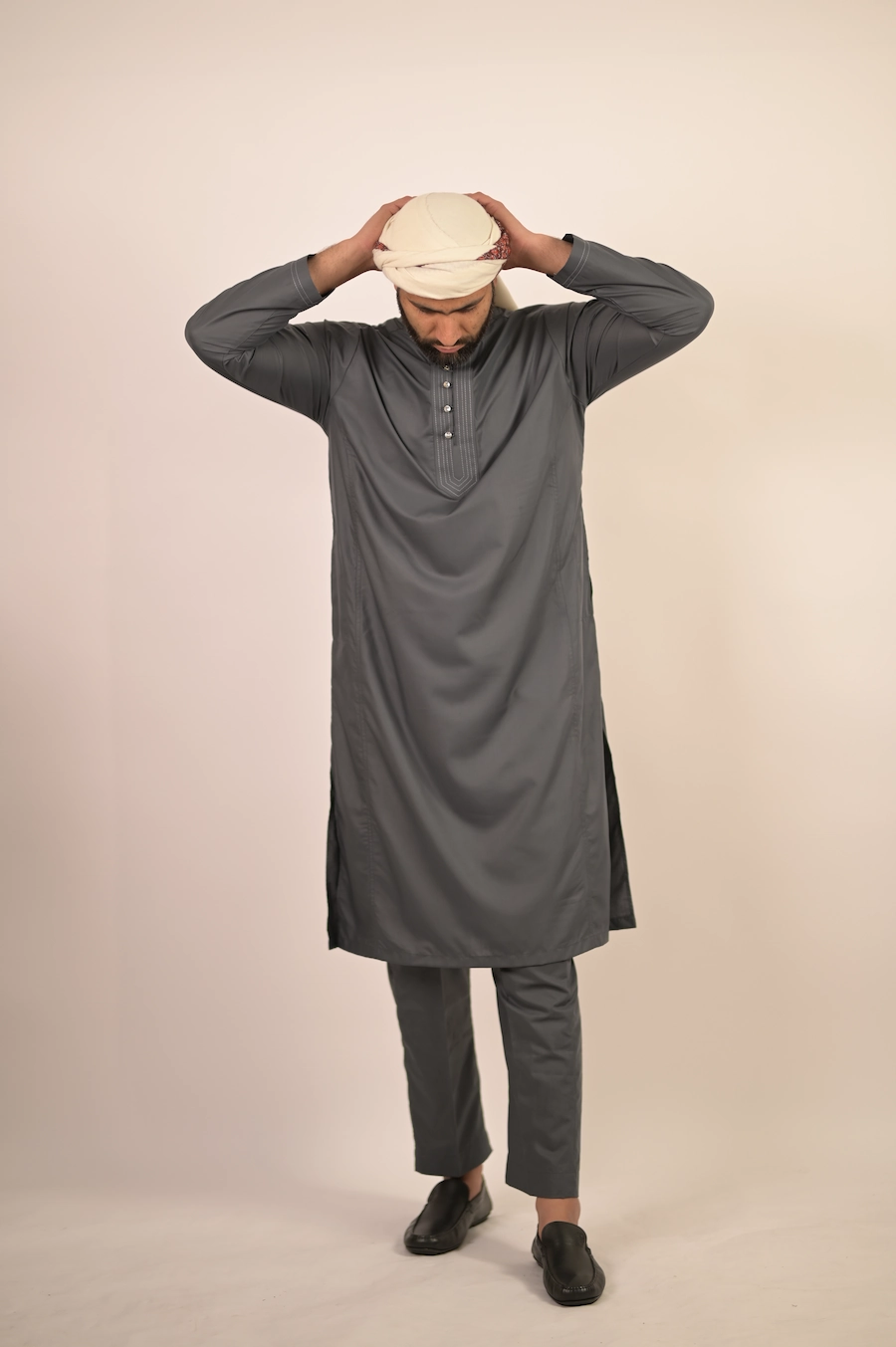 grey kurta pyjama for groom