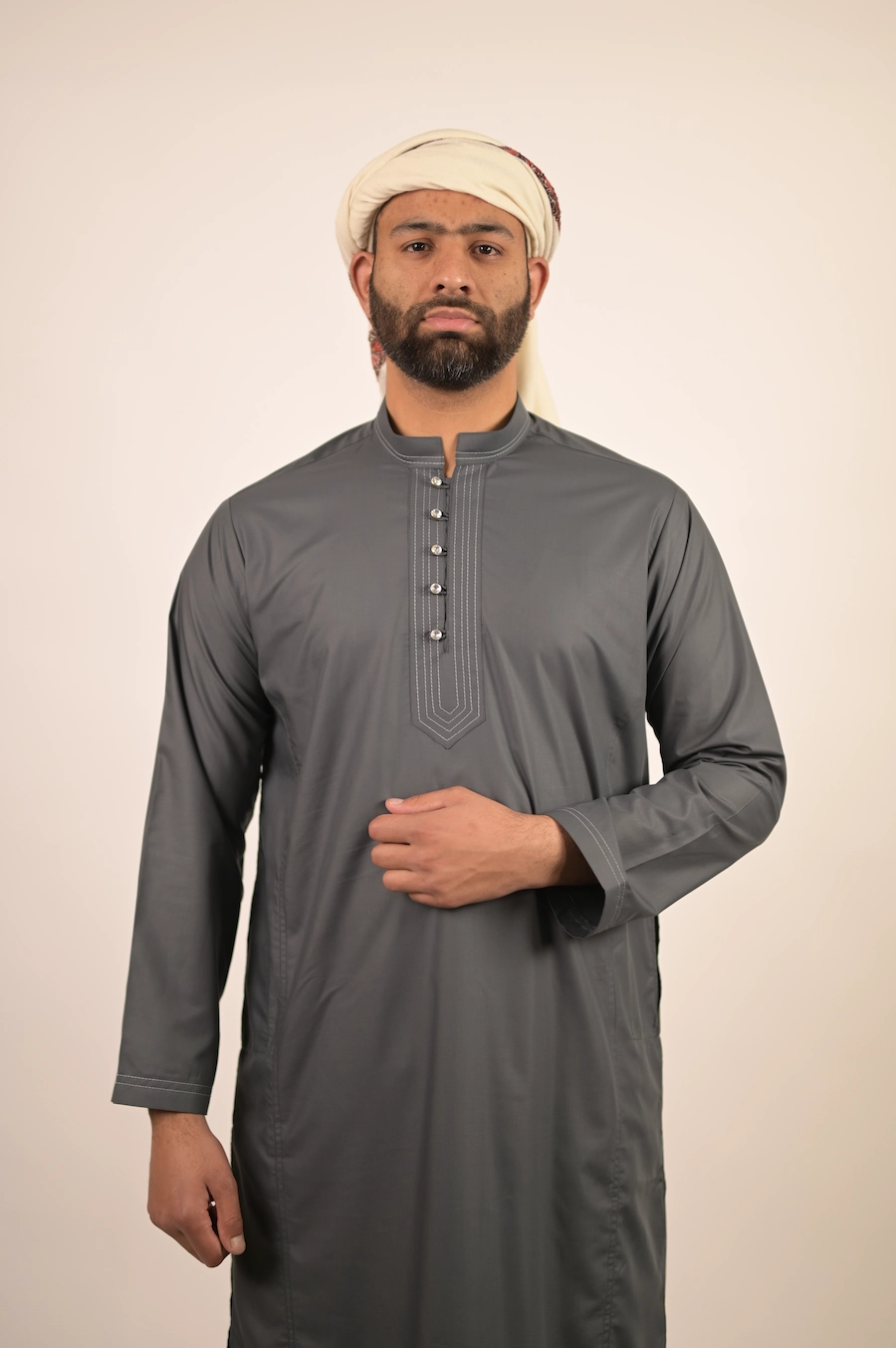 grey kurta pyjama for men