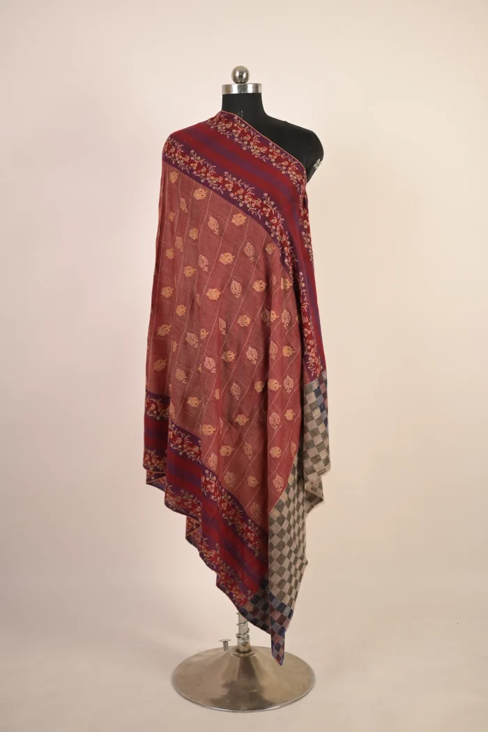 red cashmere shawl