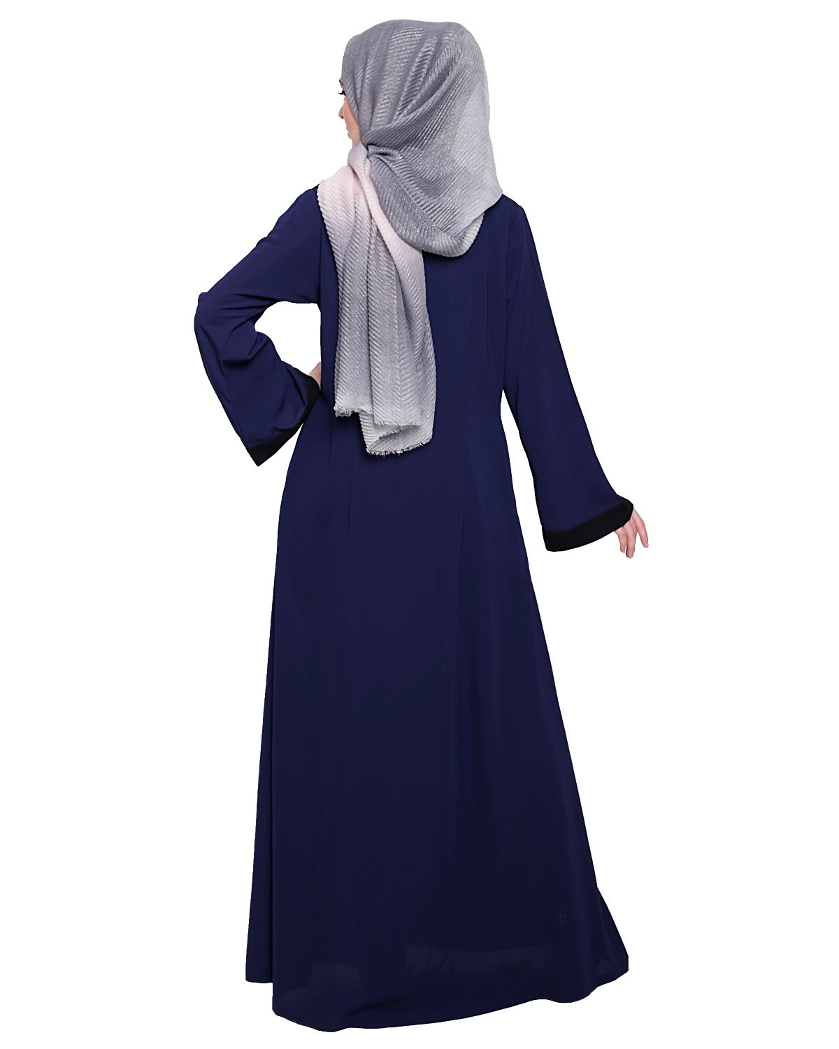 blue modest fashion dress