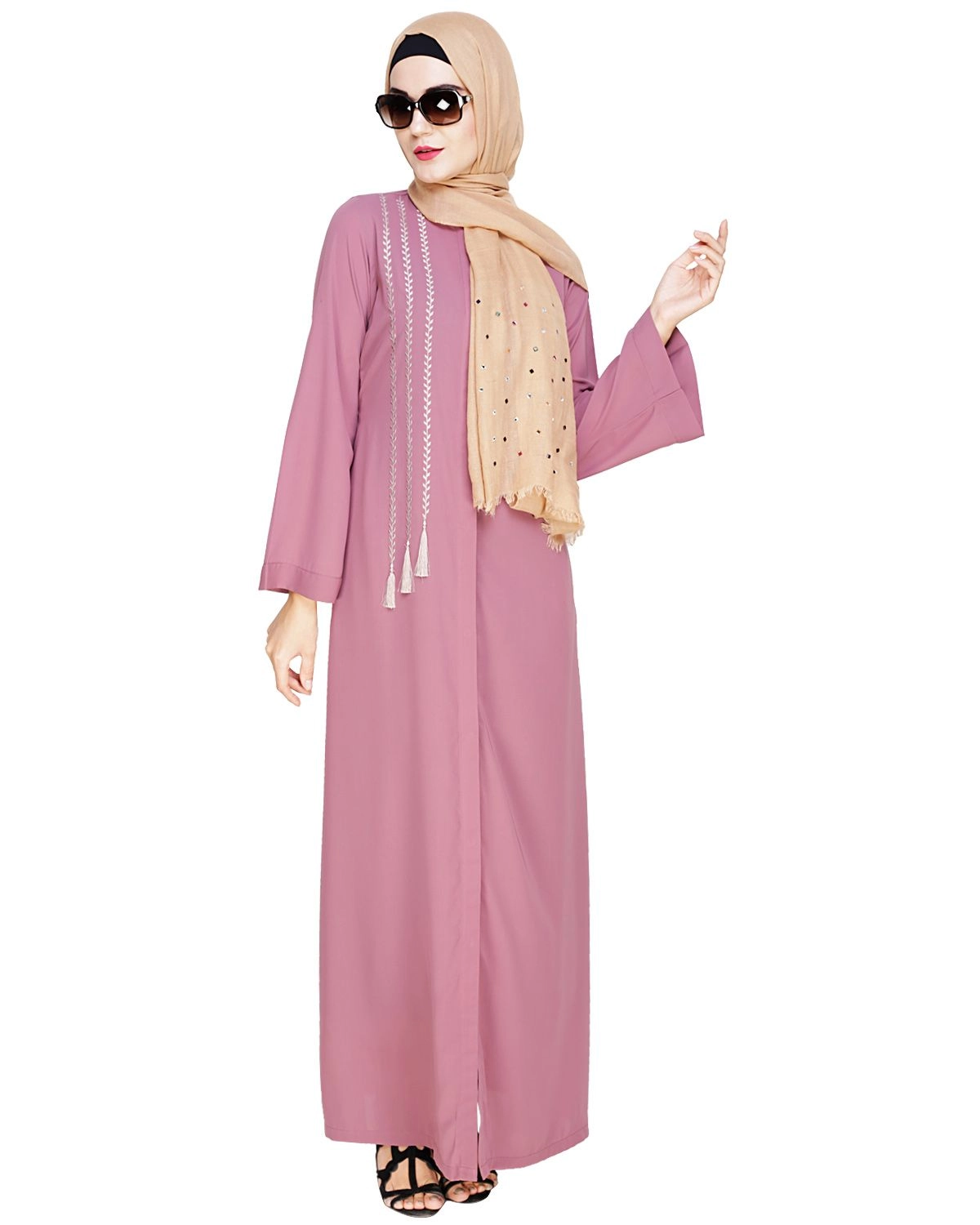 pink abaya for girl