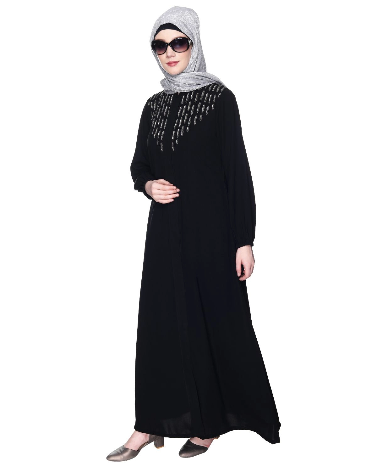 black simple abaya by baraqah