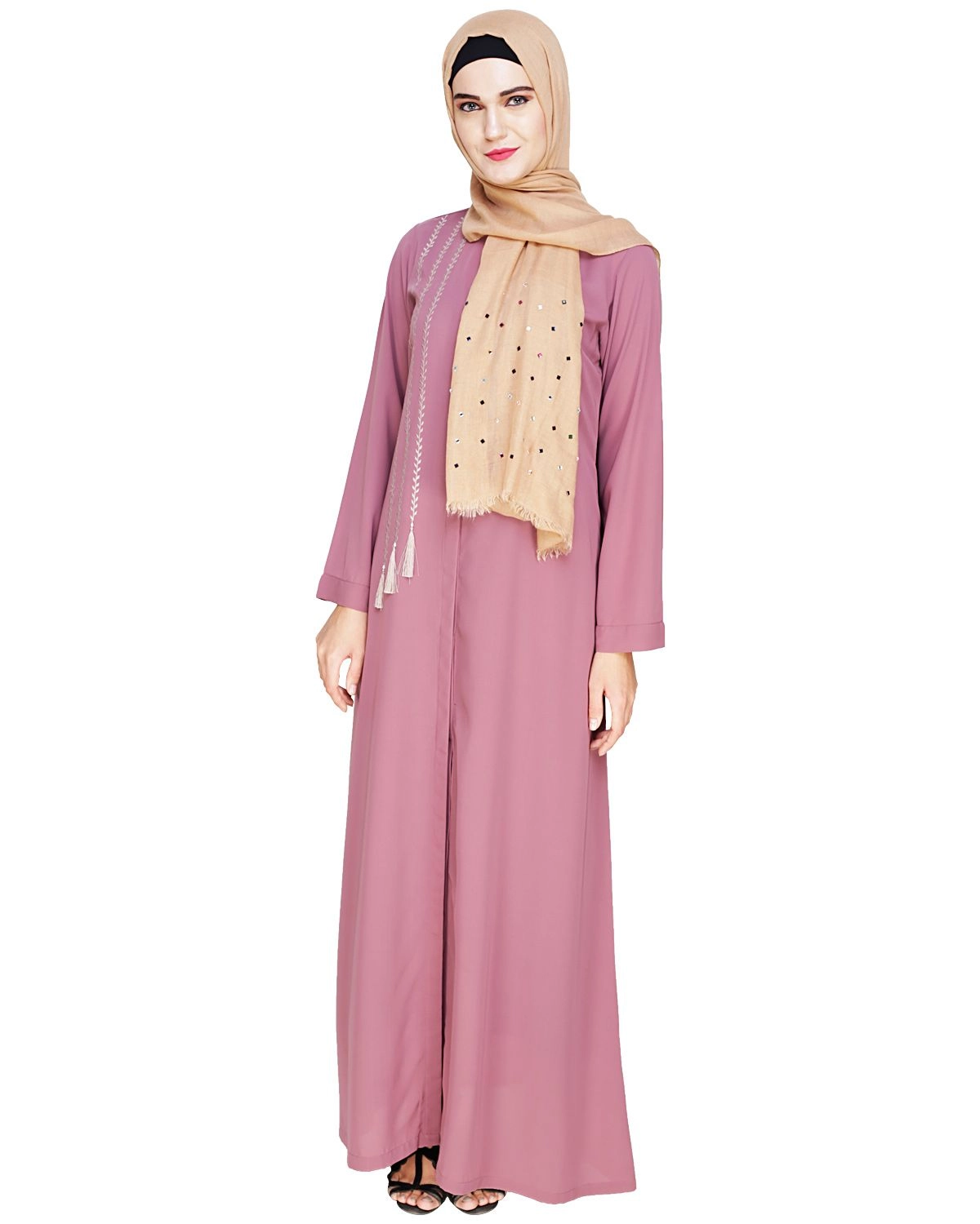 pink abaya for women