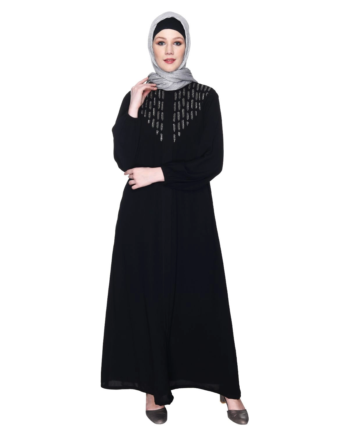black simple abaya