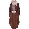 red kaftan with embroidery for girls