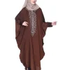 red kaftan with embroidery by baraqah