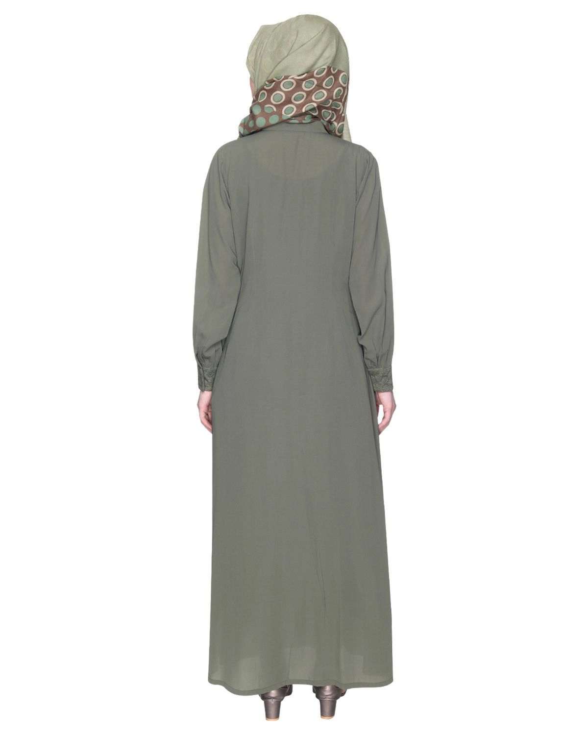 olive green premium abaya for women