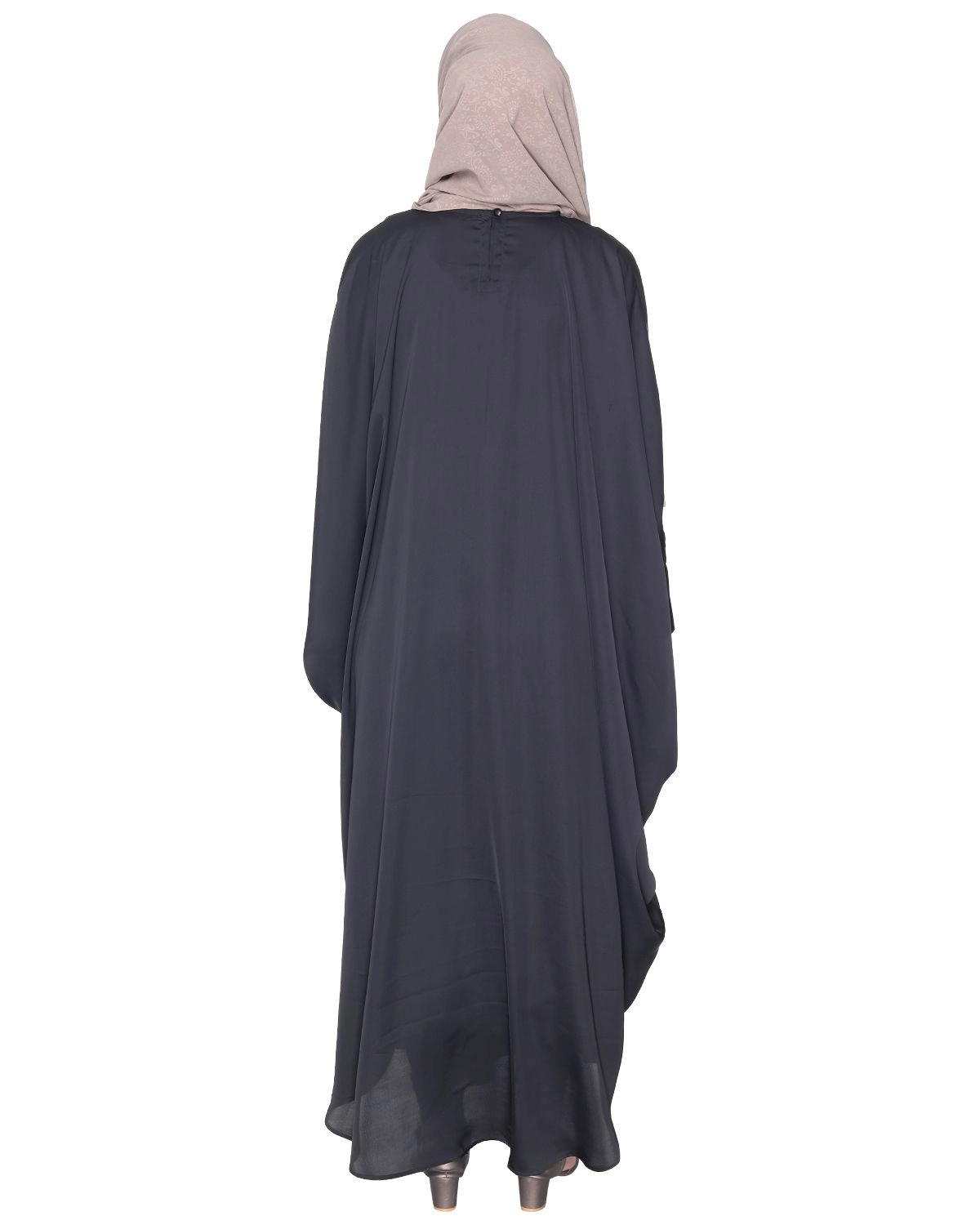 dark grey kaftan abaya