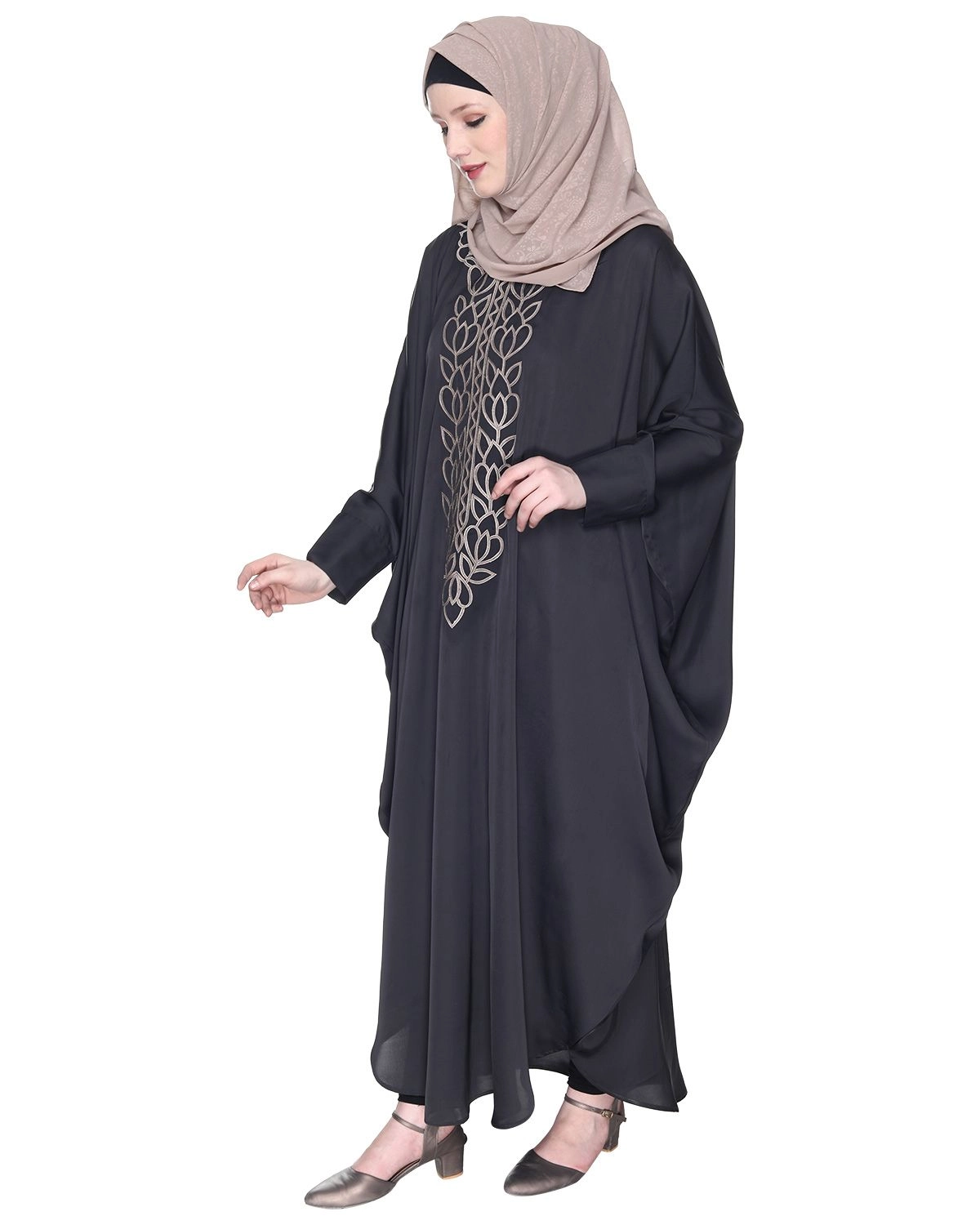 dark grey abaya for women