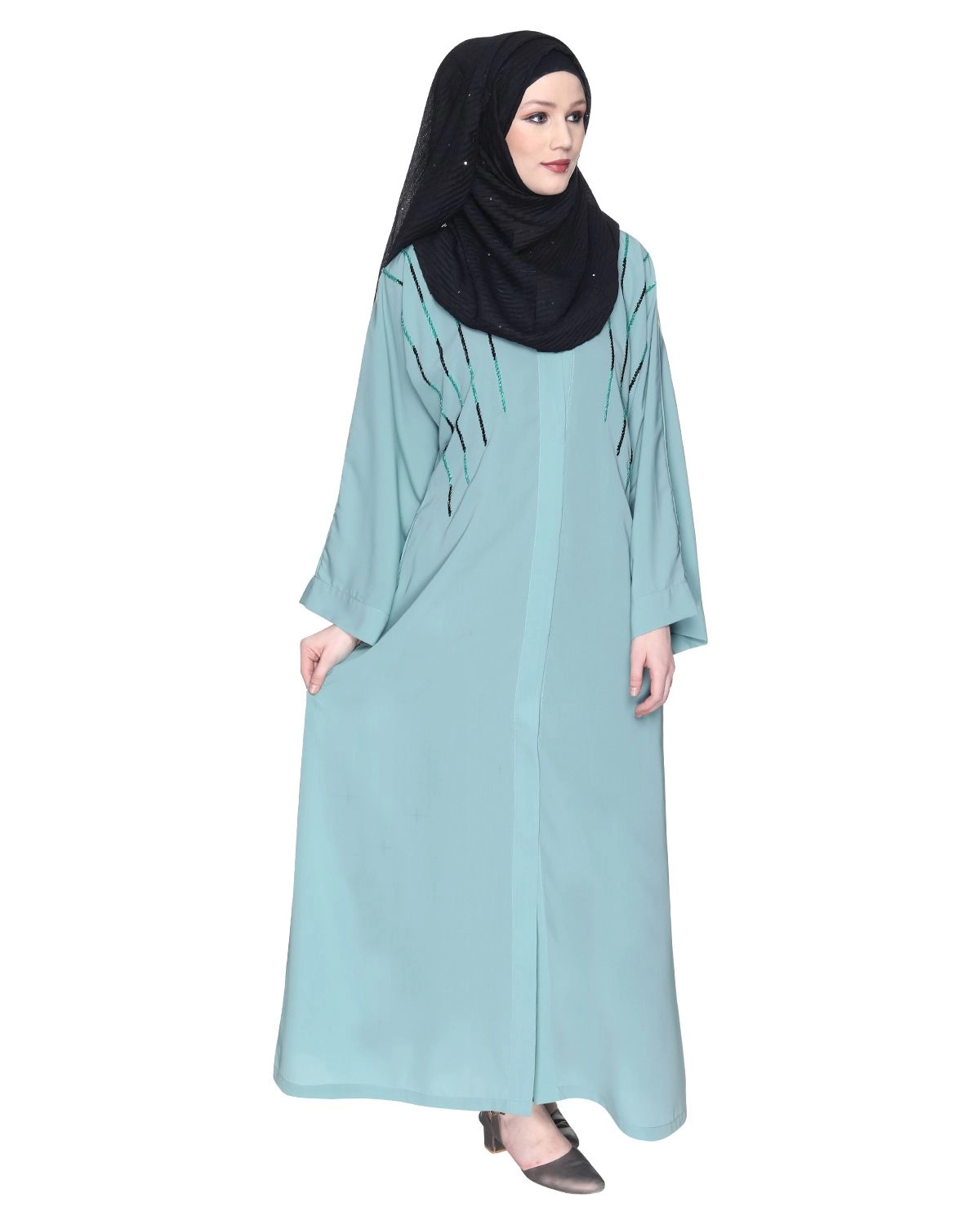 light blue abaya
