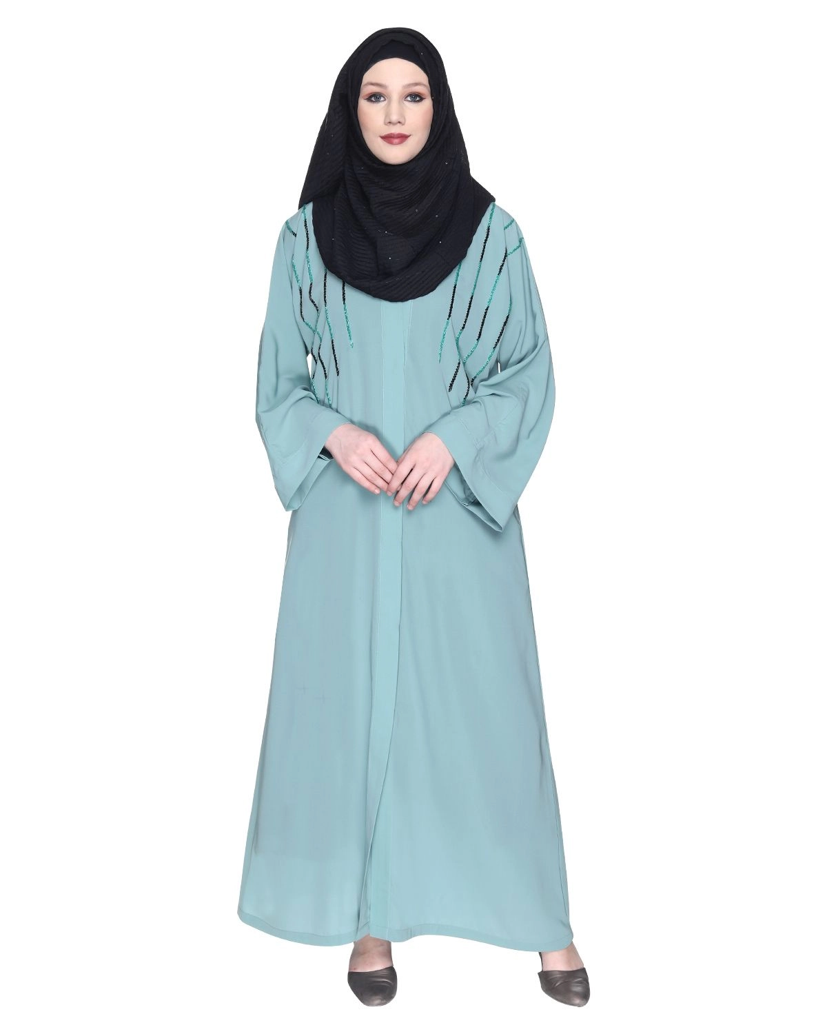 light blue islamic fashion dress
