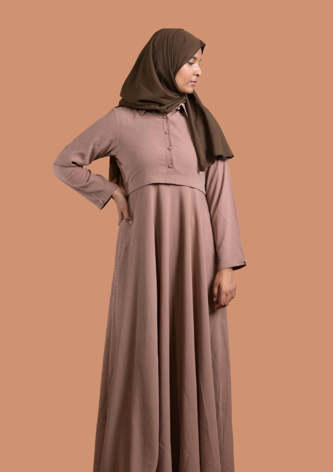 beige premium abaya