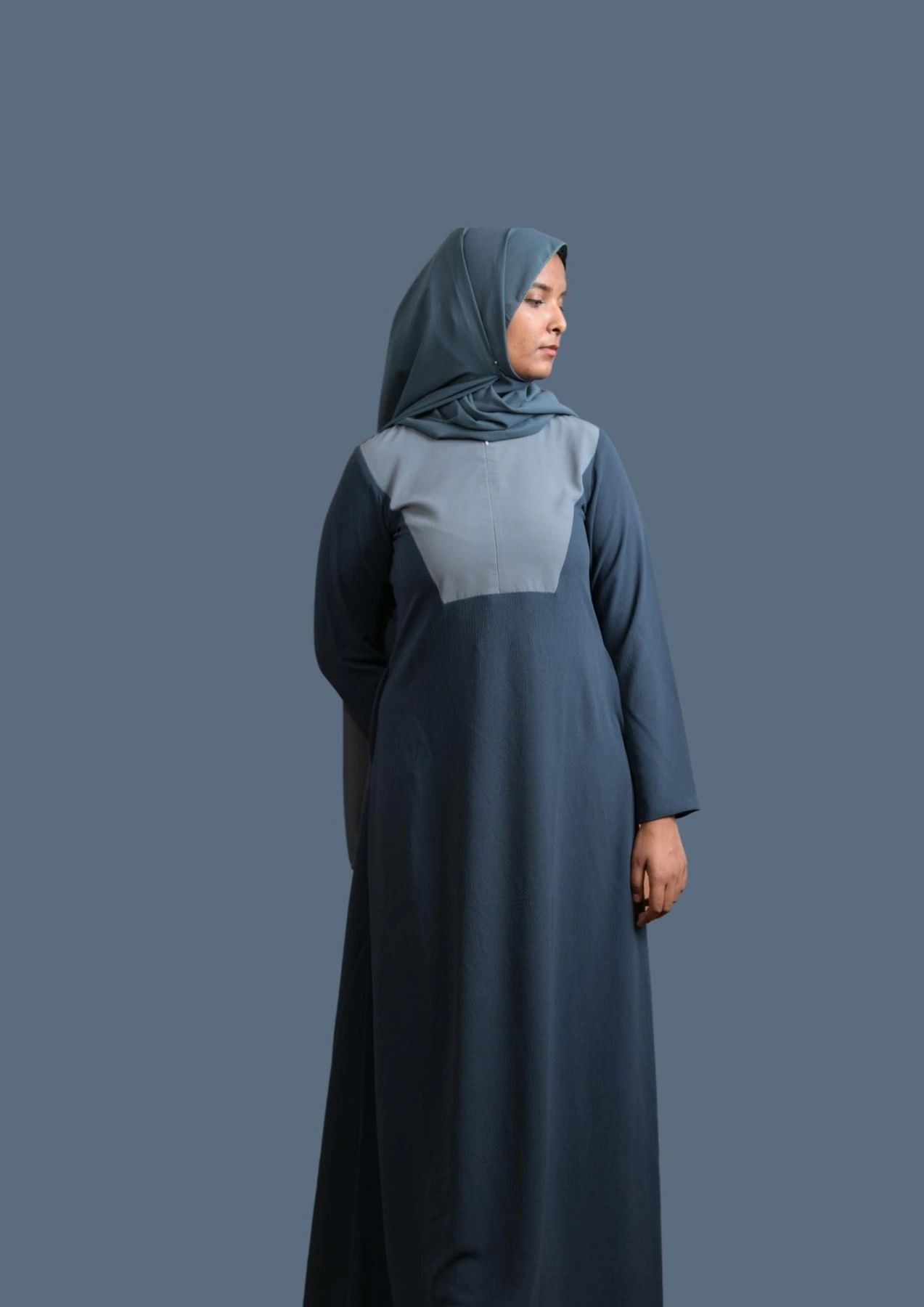 blue abaya for girls