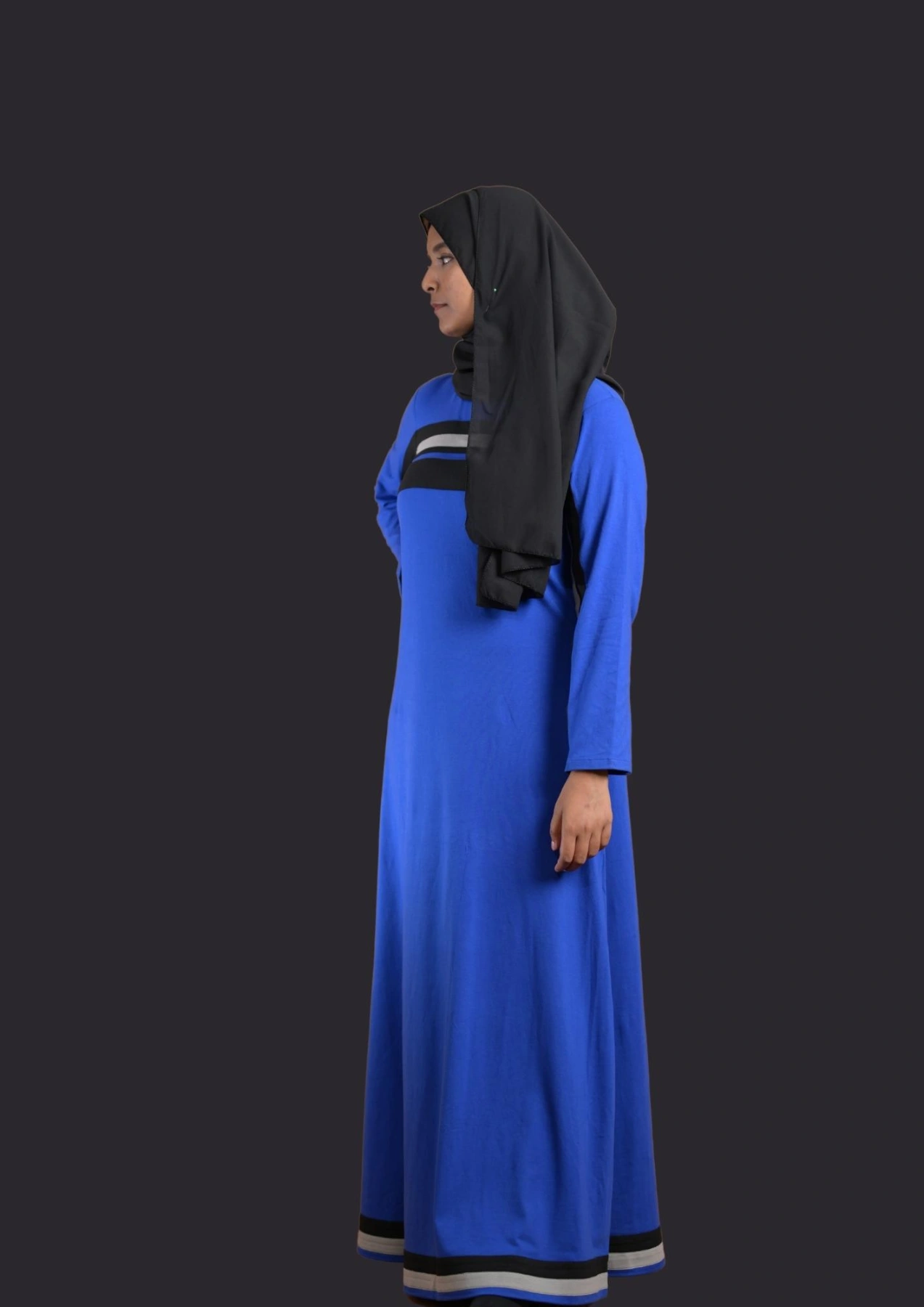 blue athletic abaya