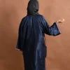blue silk kashmiri feran for female