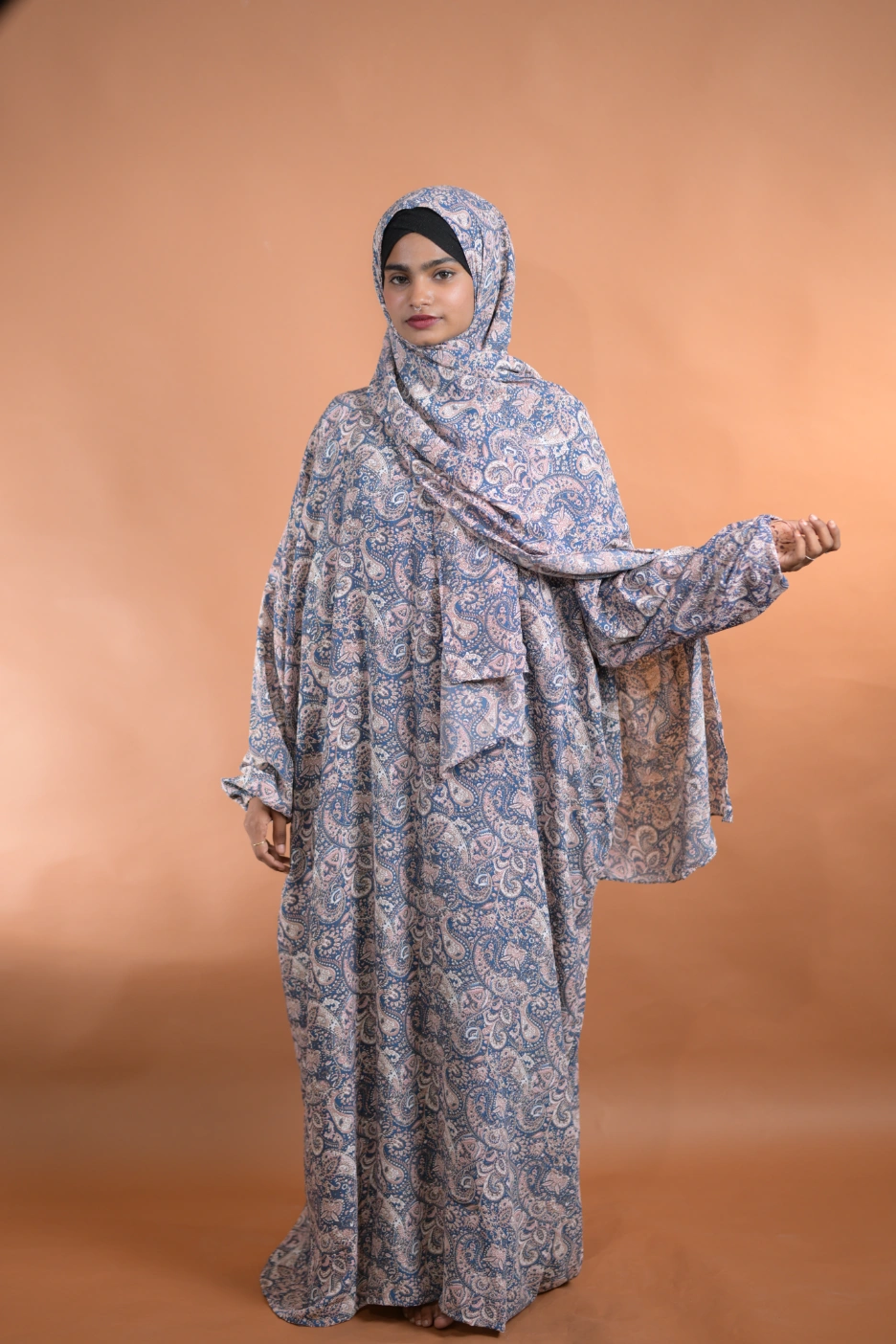 floral prayer abaya for women