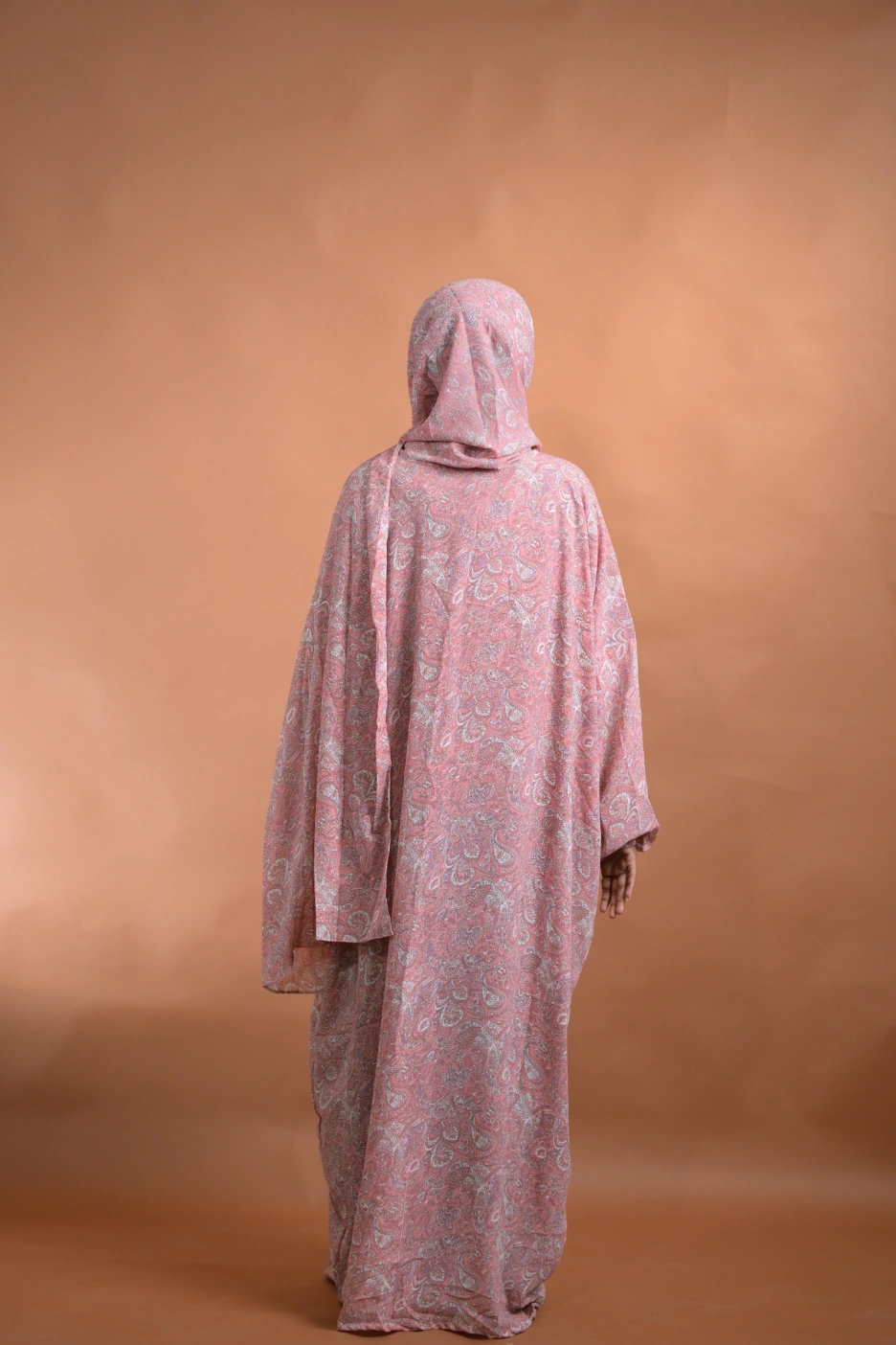 pink floral abaya for females