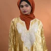 silk pheran with embroidery