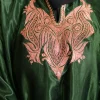 green silk kashmiri phiran for female