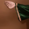 green silk kashmiri pheran for female
