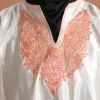 royal white silk pheran for women