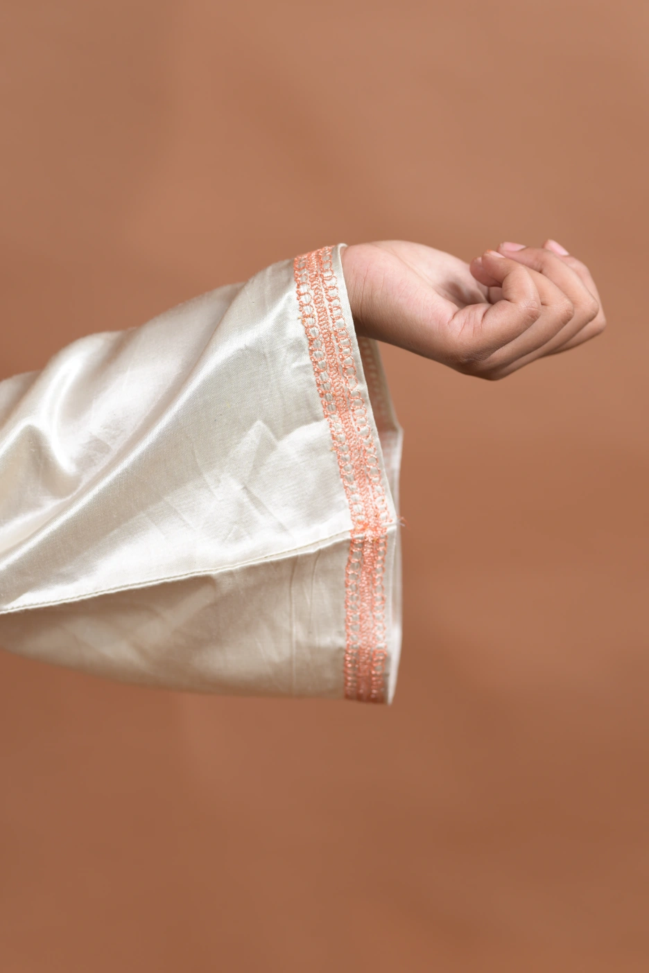 white silk pheran for women
