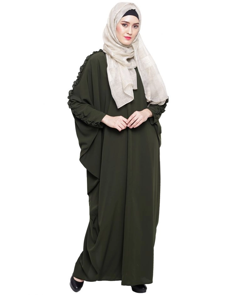 olive green kaftan dress for women