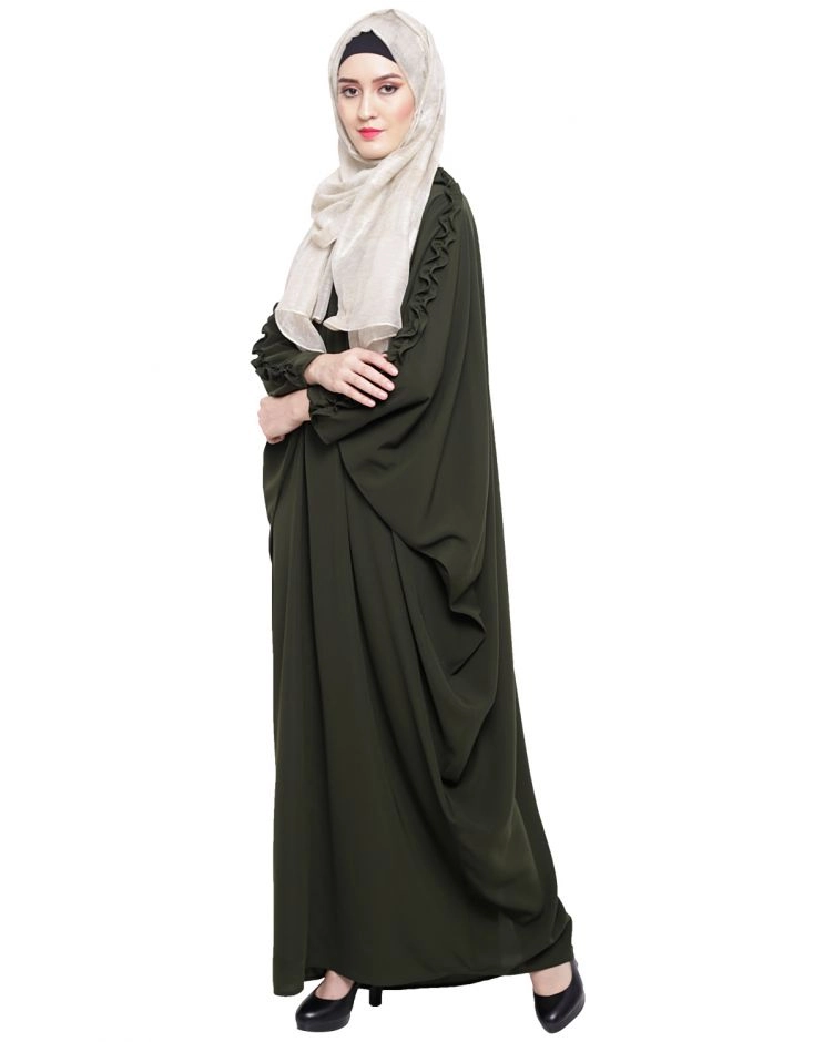 olive green kaftan dress for females