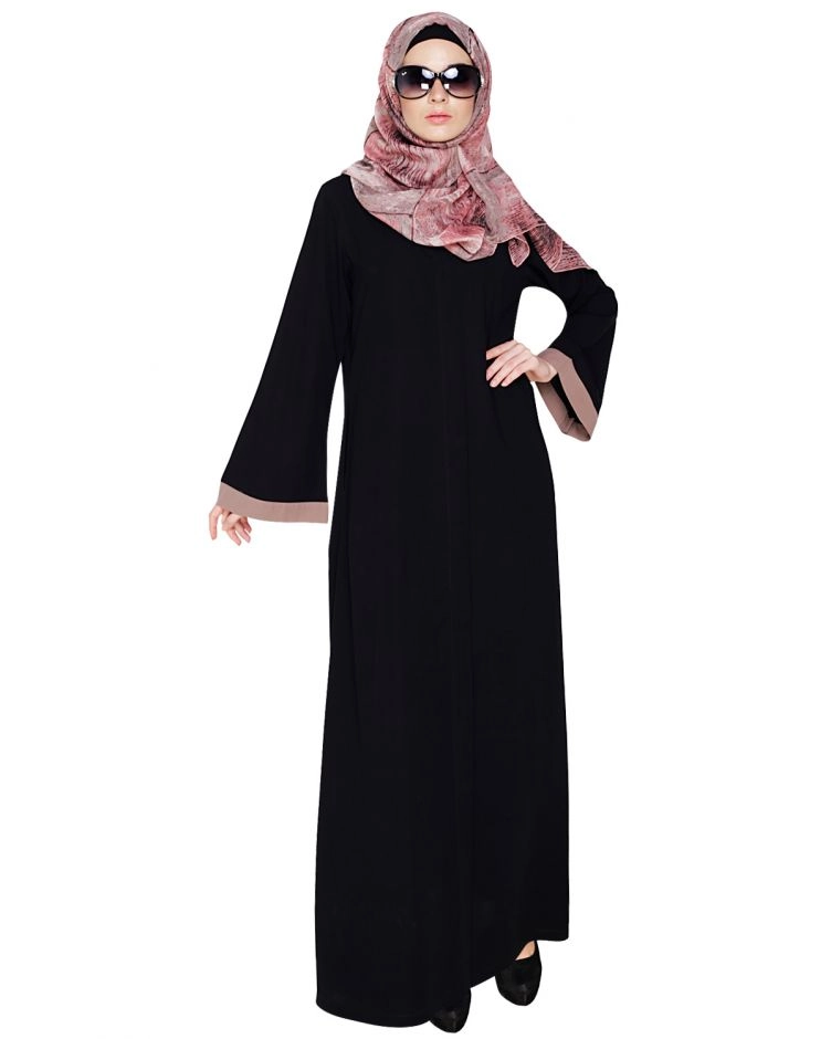 black modest fashion dress